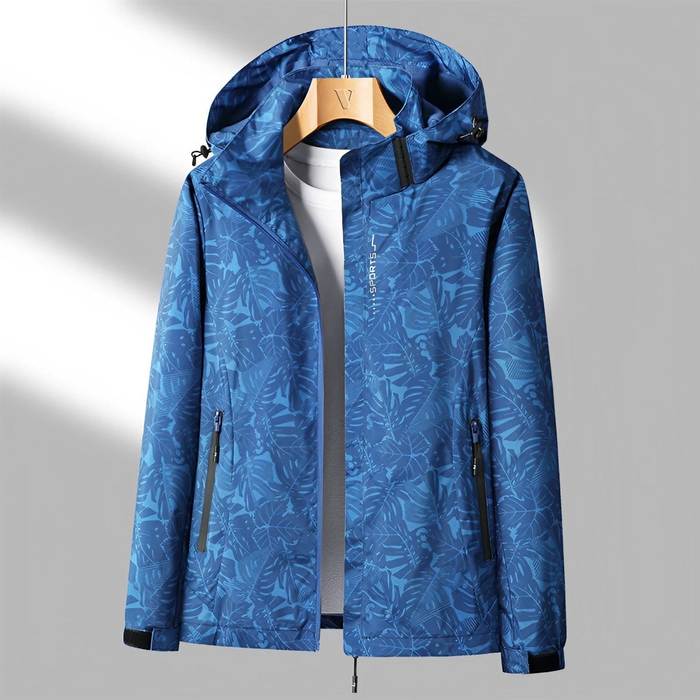 Women's Lightweight Waterproof Jacket with Adjustable Hood and Zip Pockets for Outdoor Activities 5