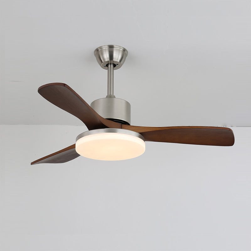 LuxeBreeze - Wooden Ceiling Fan with Subtle Glow and Contemporary Style