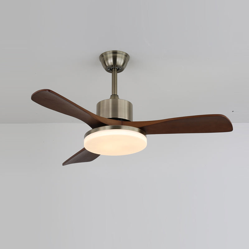 LuxeBreeze - Wooden Ceiling Fan with Subtle Glow and Contemporary Style