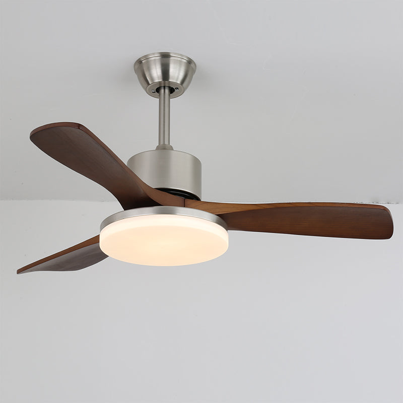 LuxeBreeze - Wooden Ceiling Fan with Subtle Glow and Contemporary Style