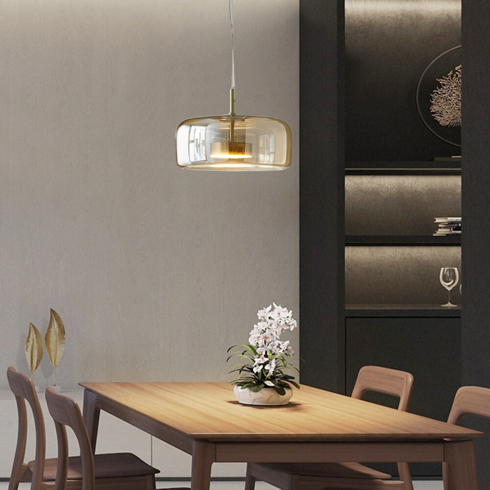 LuxeGlow - Retro Amber Pendant Light