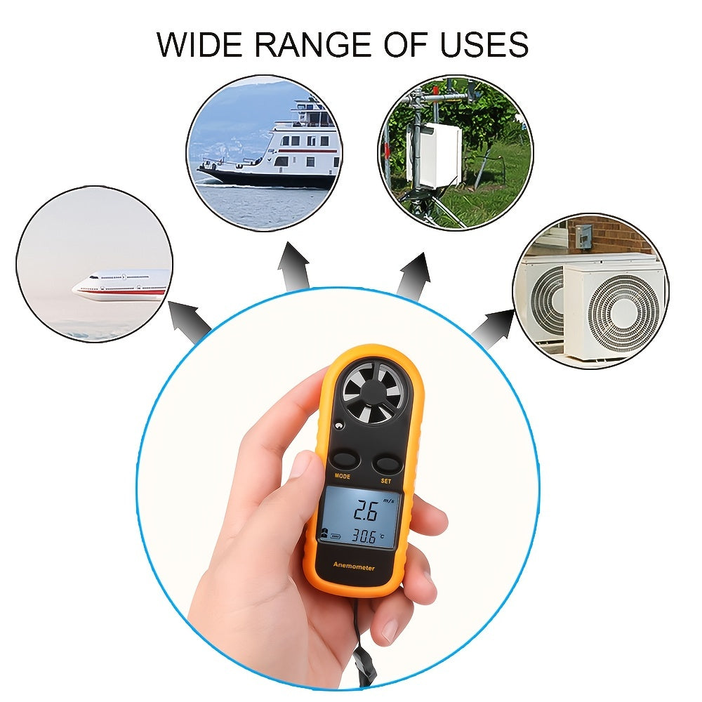 Digital Wind Speed Meter with Clear LCD Display – Portable Wind Speedometer for Outdoor Activities-4