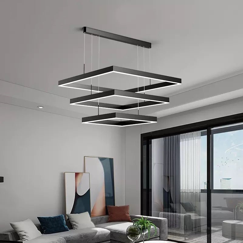 AuraGlow – Elegante lampadario a LED con funzione dimmerabile