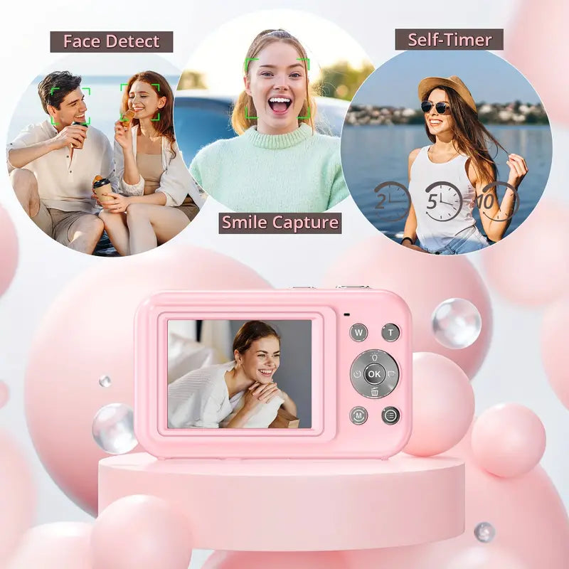 Vintage Digital Camera with 1080p Video Recording – Lightweight and Portable Retro Photography Camera-6