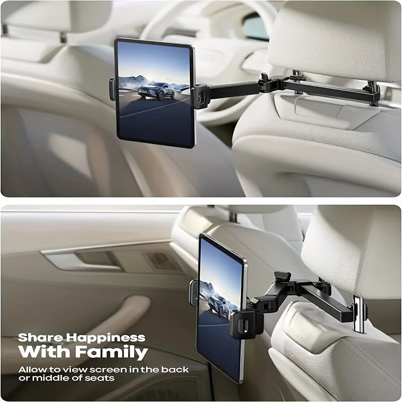Adjustable Tablet Holder for Car Headrest - Fits 5 to 14 Devices, Secure and Versatile Tablet Stand for Travel-4