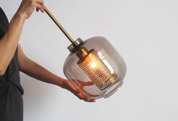 CrystalSavane - Modern Glass Pendant Light with Grace
