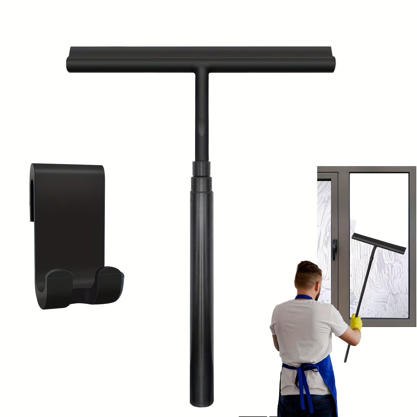 Telescopic Shower Wiper with Extendable 120 cm Handle – Streak-Free Wall and Floor Cleaning Tool-2