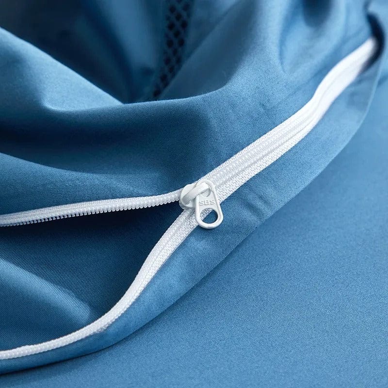 Conjunto de Ropa de Cama de Algodón Egipcio - Azul Real