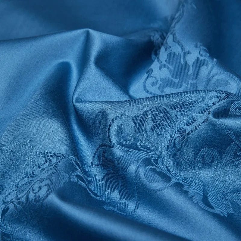 Conjunto de Ropa de Cama de Algodón Egipcio - Azul Real