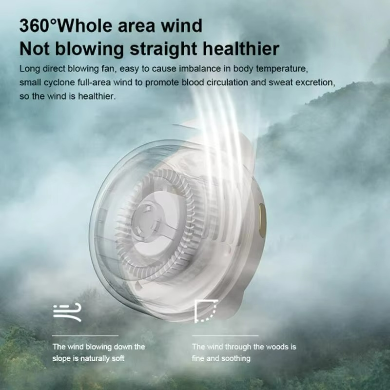Mały wentylator klips na talię i szyję typu Whirlwind
