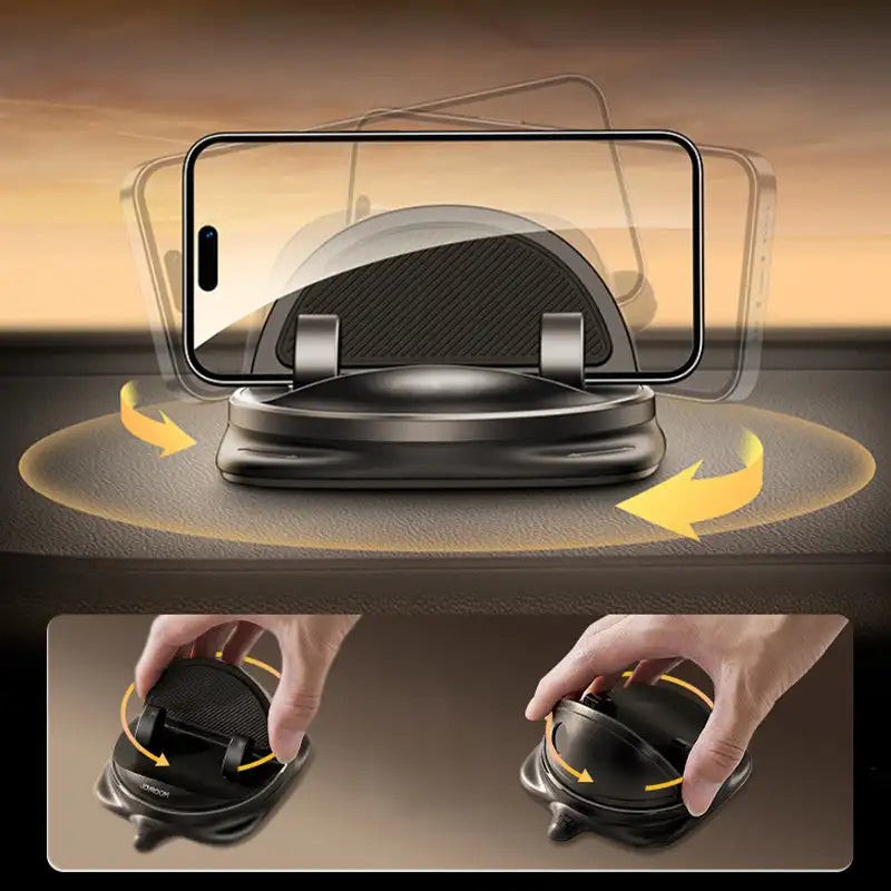360° Rotating Car Phone Holder – Adjustable Dashboard and Air Vent Mount for Cell Phones 4-6.5 Inches-3