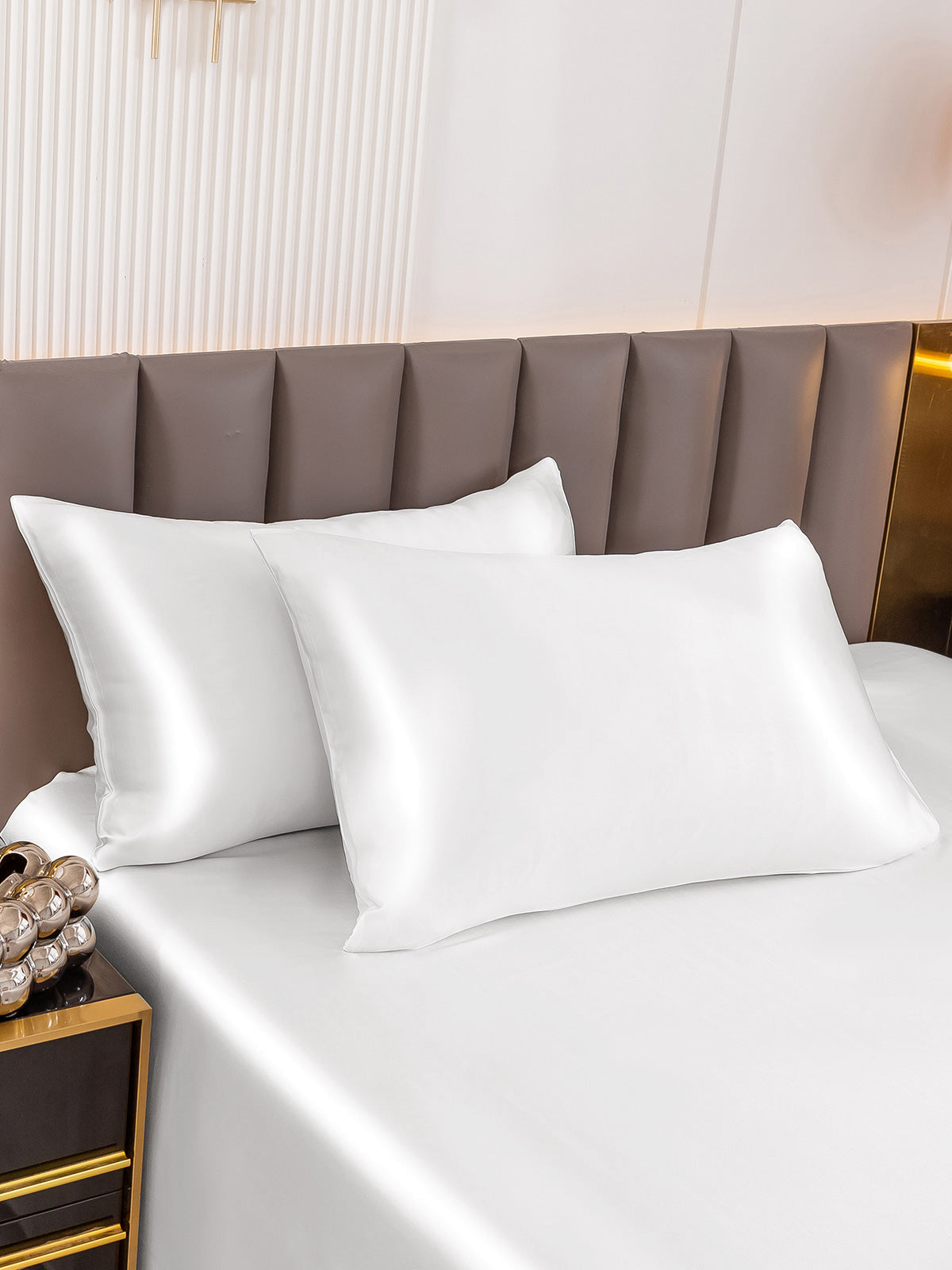 DreamSilk - 2-Pack Mulberry Silk Pillowcases with Hidden Zipper Closure
