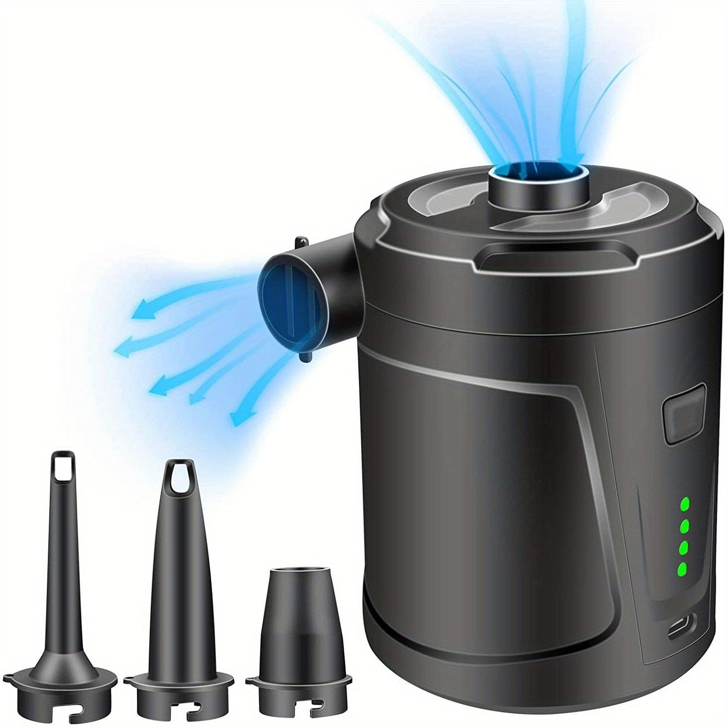 Rechargeable Wireless Mini Electric Air Pump - Lightweight USB Pump for Outdoor Use, Inflates Air Beds and More-3