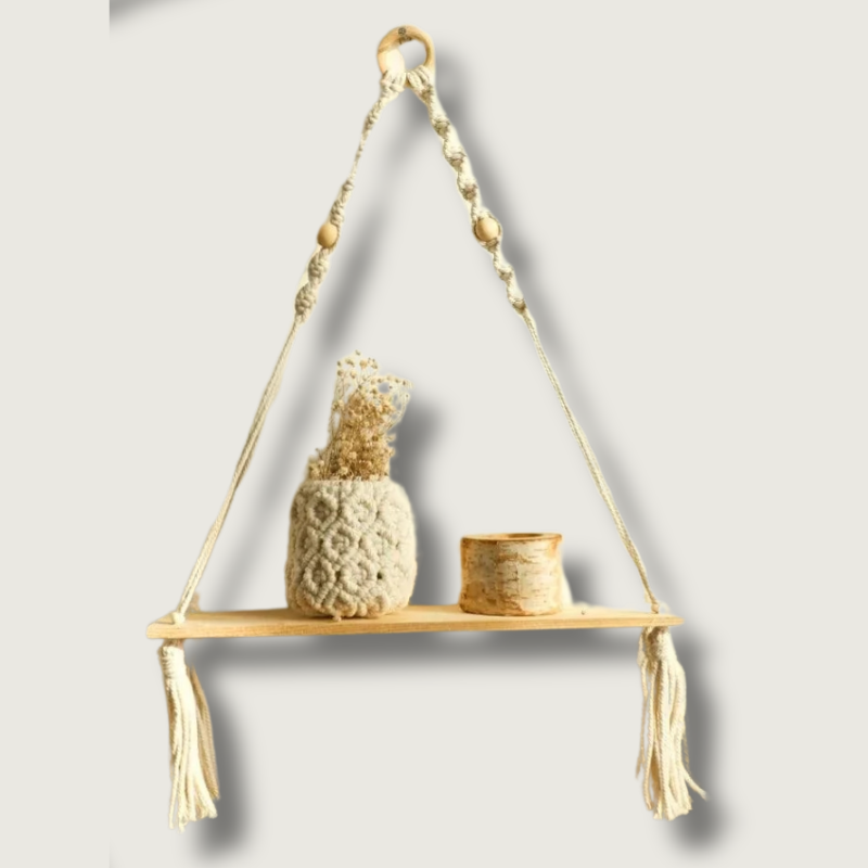 BohoString - Macramé Wooden Wall Piece