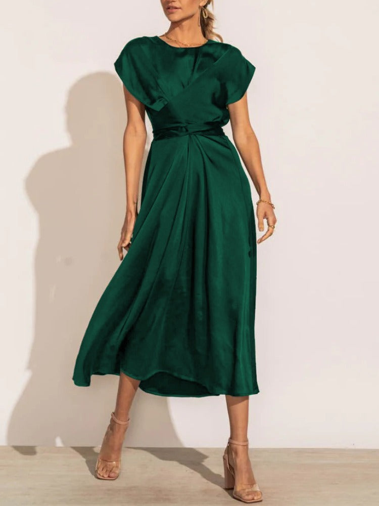 GracePurr - Elegant Midi Evening Dress
