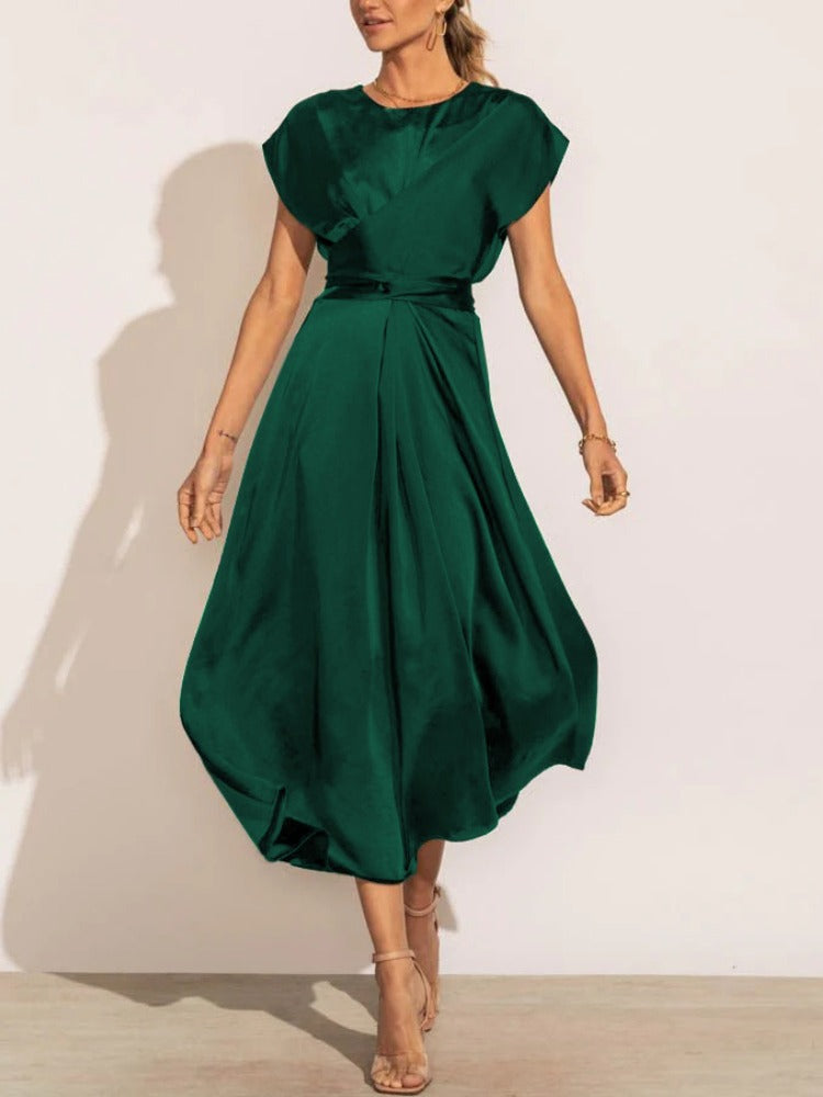 GracePurr - Elegant Midi Evening Dress