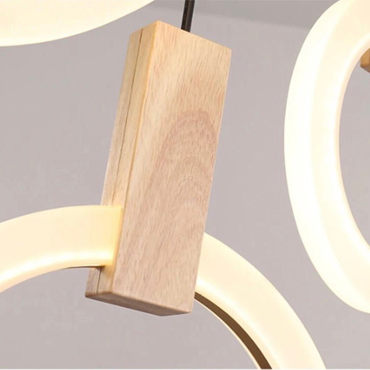 NatureLuxe - Lampadario in Legno per Illuminazione Elegante