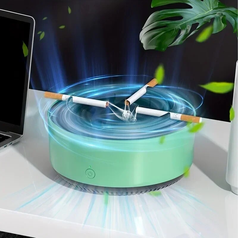 Smoke Removal Air Purifier Ashtray with Advanced Filtration System – Stylish Indoor Odor Eliminator for Clean Air-4