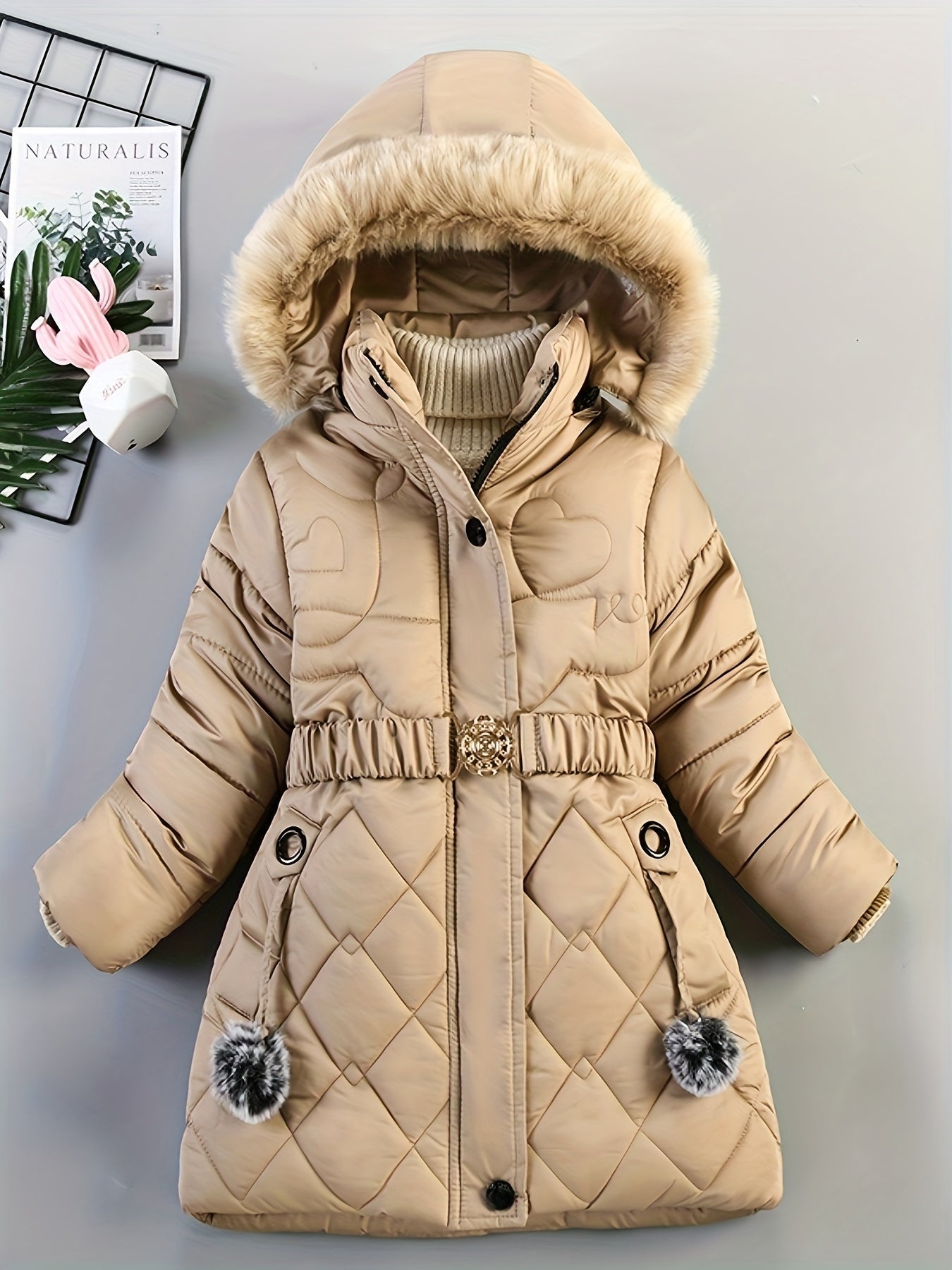 SnowFlurry | Cozy Winter Coat with Hood for Girls
