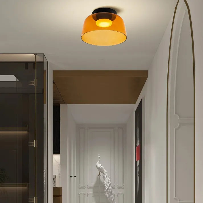 LuxeGleam - Classic Glass Ceiling Lamp