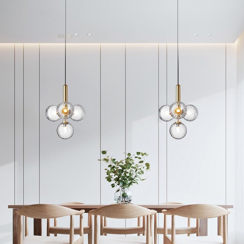CrystalGlow – Lampada a sospensione moderna in vetro e alluminio