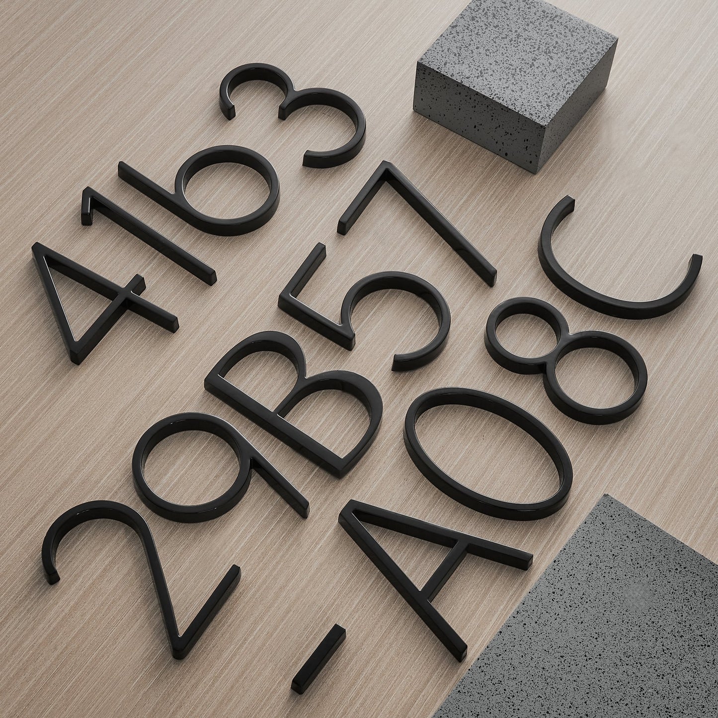 BlackSign - Contemporary Black House Numbers