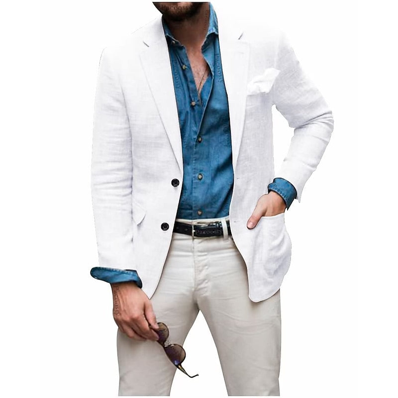 Variant image for Riggs - Men's Casual Linen Blazer Jacket for All-Season Comfort and Style-15