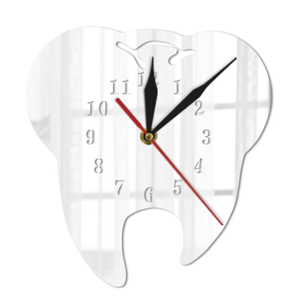 GlowDent - Reloj de Pared Espejo para Higiene Dental