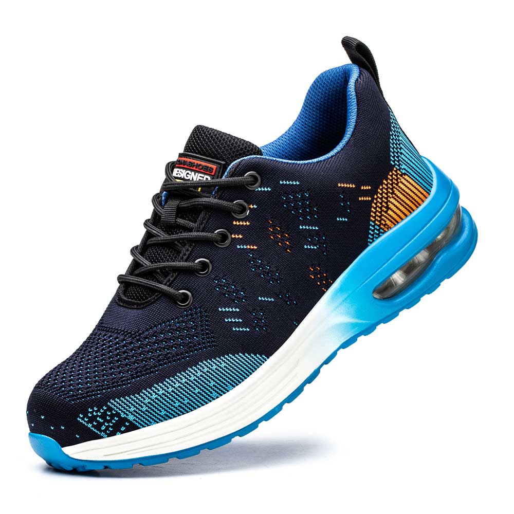 Lightweight Steel Toe Work Trainers with Breathable Mesh and Non-Slip Outsole – Men's Comfortable Safety Shoes-2