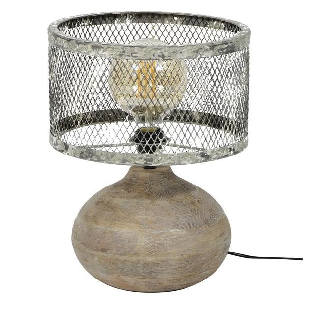 BernadetteLamp - Chic Metal and Wood Table Lamp