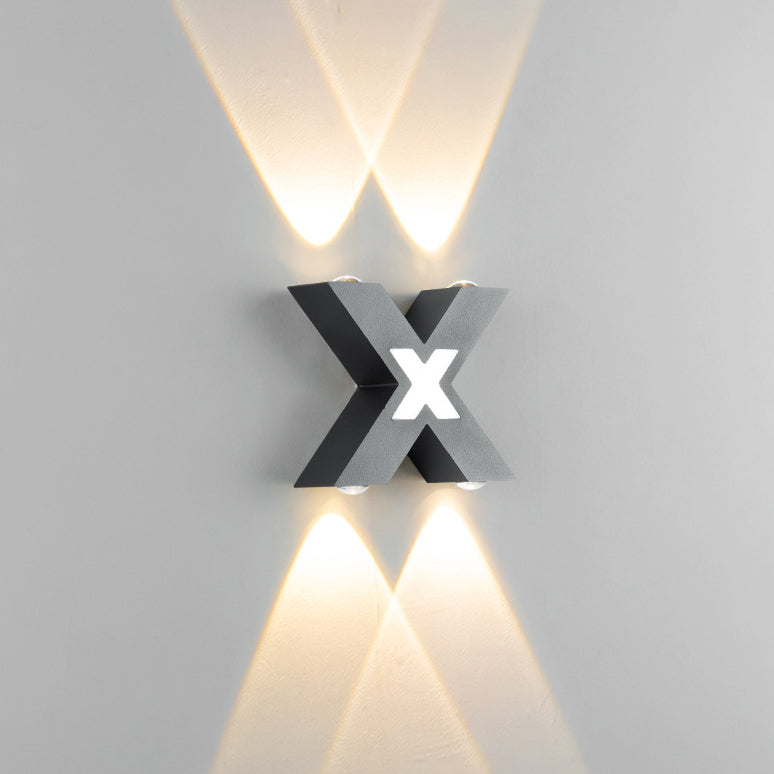 QuadBeam – Waterproof X-Shape LED Wall Light for Exterior Use