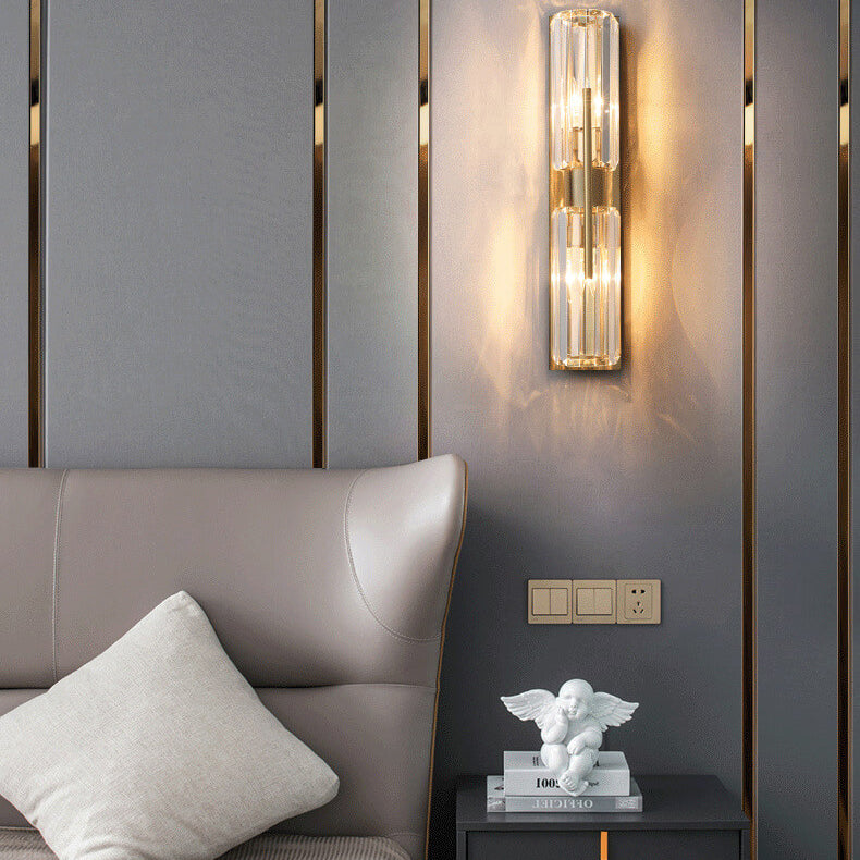 GlamourGlow – Refined Crystal Wall Light