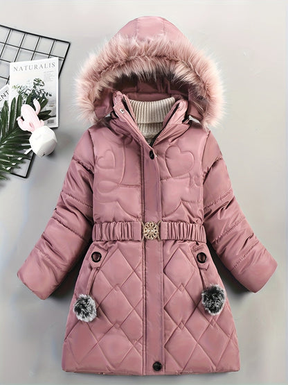 SnowFlurry | Cozy Winter Coat with Hood for Girls