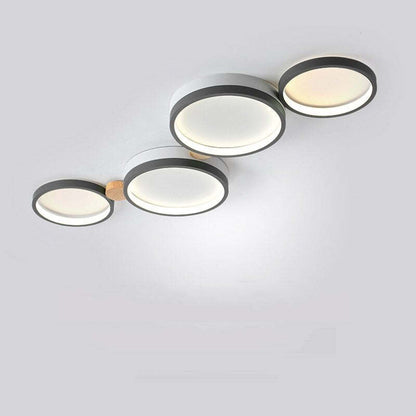 NimbusLuxe – Elegant White and Gray Ceiling Illumination