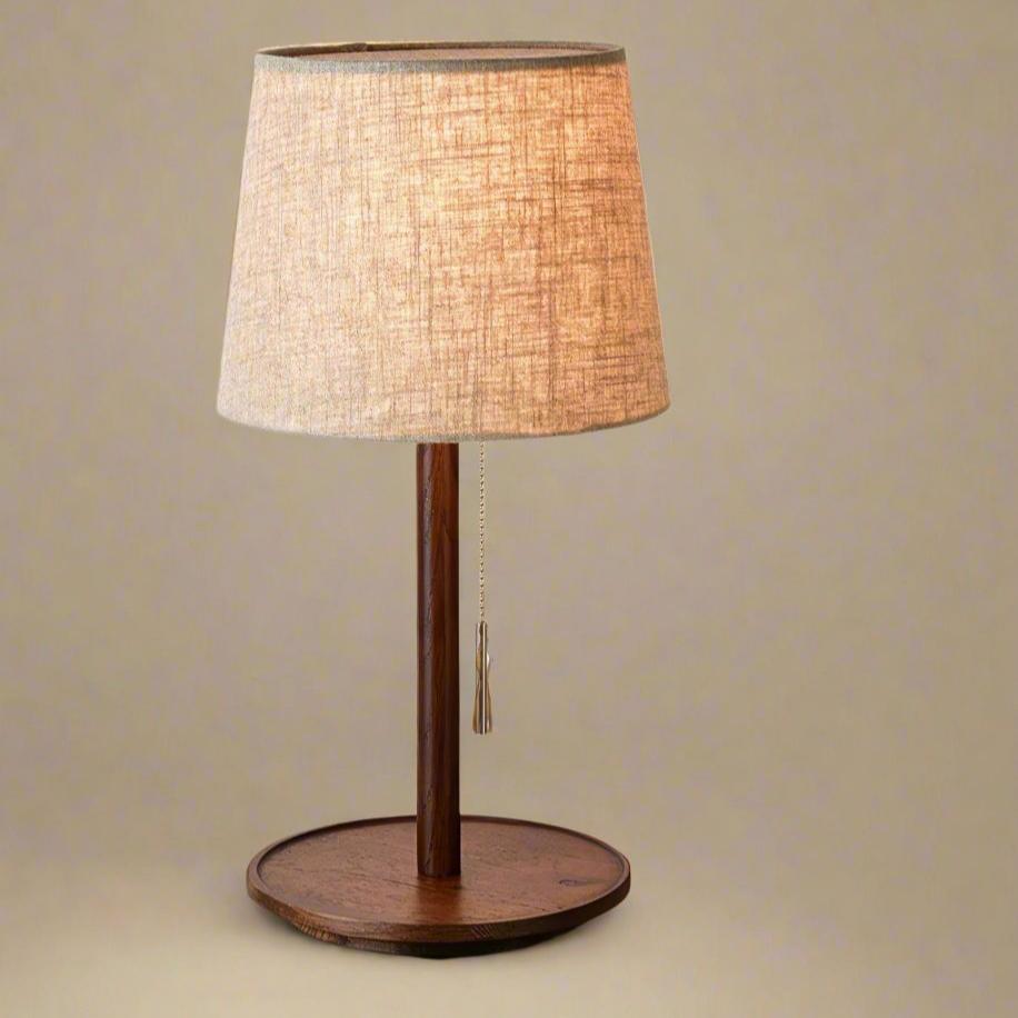NobleGlow - Walnut & Textile Desk Lamp
