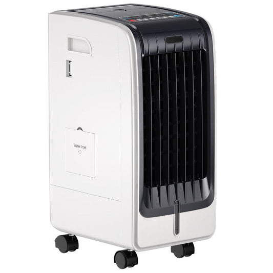 110V Portable Cooling Evaporative Fan with 3-Speed and 8H Timer Function 0