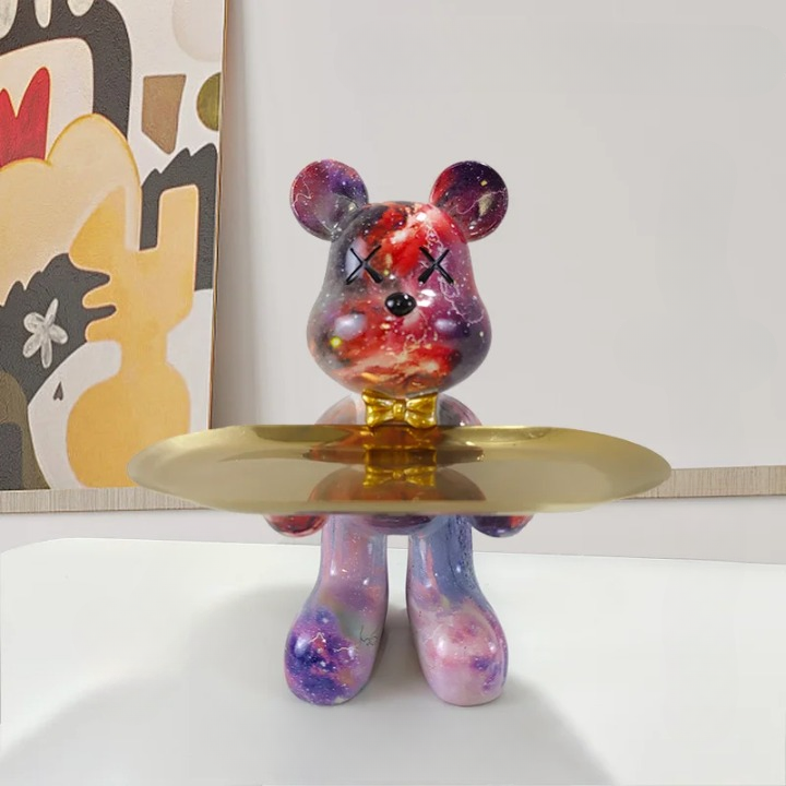 BearServe - Bjørn Skulptur med Bakke
