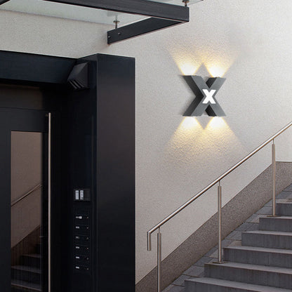 QuadBeam – Waterproof X-Shape LED Wall Light for Exterior Use