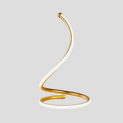 LuxeSpira – Elegant Spiral Silica Gel Lamp in Gold Finish