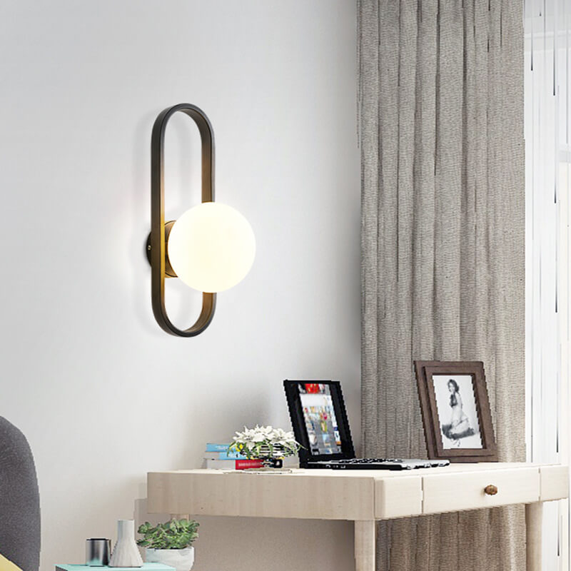 LumaOrb – Sleek Wall Lamp with Circular Glass Design