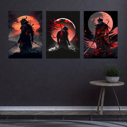 BlossomBlade - Samurai-Leinwandkunst mit Kirschblüten
