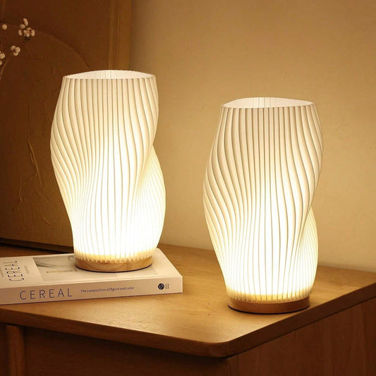 CalmGlow – Elegant Wave Table Lamp
