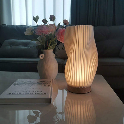 CalmGlow – Elegante Wave-Tischlampe