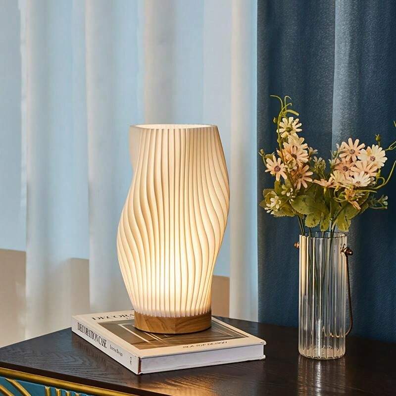CalmGlow – Elegante Wave-Tischlampe