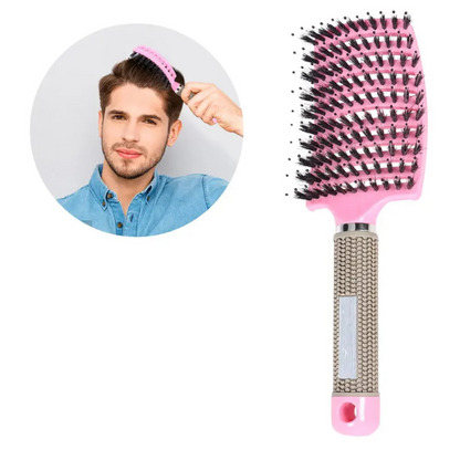 SilkyDetangle Comb - Bristle & Nylon Hairbrush for Effortless Styling