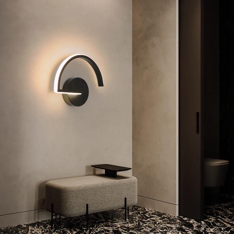 AluGlow – Contemporary LED Wall Lamp with Curved Aluminium