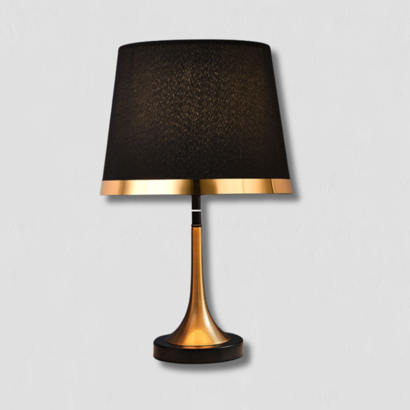 GiltGlow – Elegant Gold and Black Retro Table Lamp