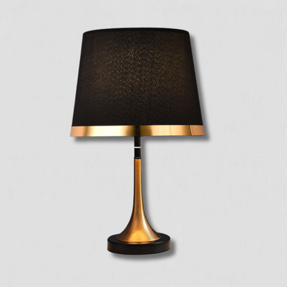 GiltGlow – Elegant Gold and Black Retro Table Lamp