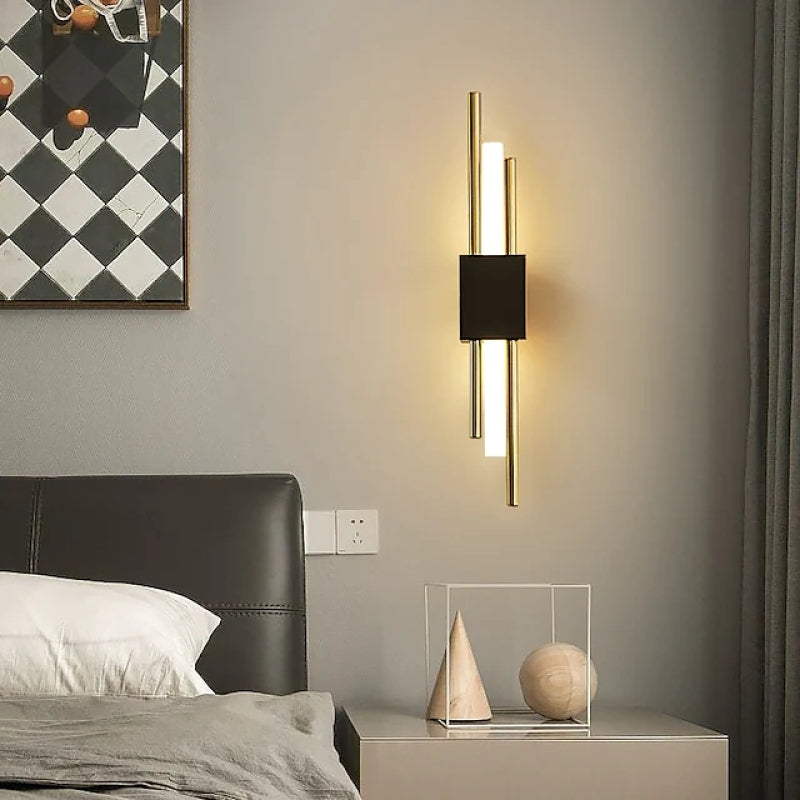 LumeGold – Stylish Black and Gold LED Wall Lamp