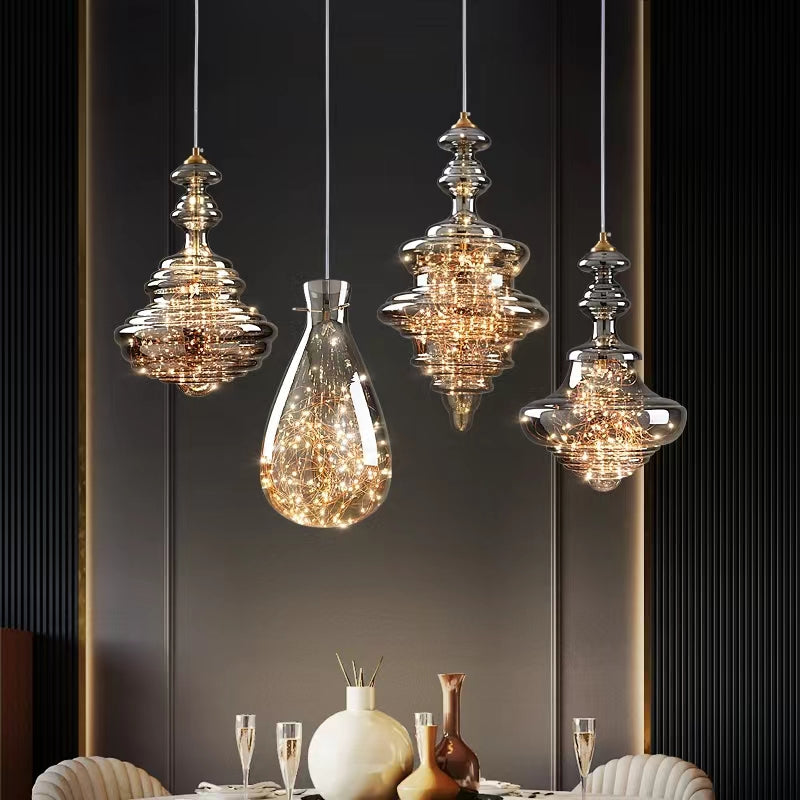 NebulaGlow - Grey Hanging Lamp